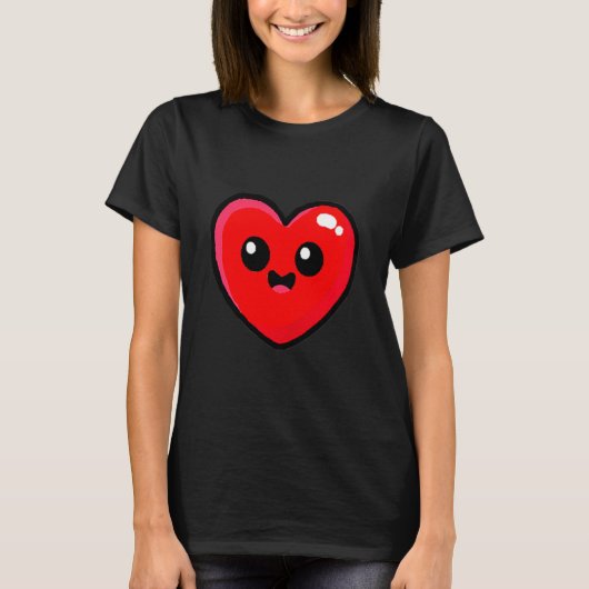 Red Heart Funny Cute Design For Men Women Husband  T-Shirt (Vorderseite)