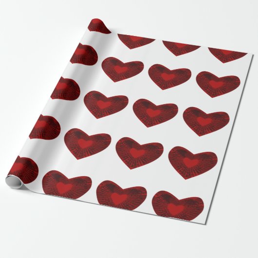 Red Heart Geschenkpapier (Ungerollt)