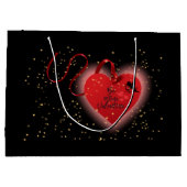 Red Heart Geschenktasche Große Geschenktüte (Rückseite)