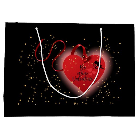 Red Heart Geschenktasche Große Geschenktüte (Rückseite)