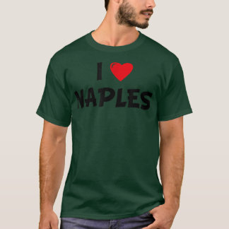 Red Heart Girls Boys I Liebe Neapel T-Shirt