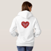 Red heart glitter butterfly hoodie (Schwarz voll)