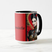 Red Heart Goth Lady Coffee Tasse (VorderseiteRechts)