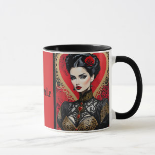 Red Heart Goth Lady Tasse