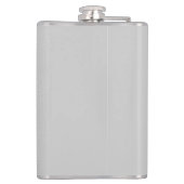 Red Heart Gray Trendy Liebe Wedding Flachmann (Rückseite)