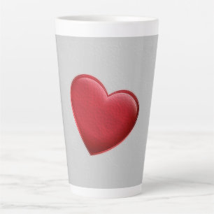 Red Heart Gray Trendy Liebe Wedding Milchtasse