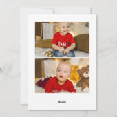 Red Heart Green Twigs Foto Frohe Weihnachten (Rückseite)