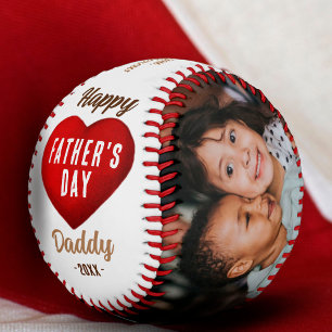 Red Heart Happy Vatertag Papa 2 Foto Baseball