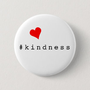 Red Heart Hashtag Kindness Erinnerung Button