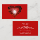 Red Heart 'heart' Visitenkarte rot (Vorne/Hinten)