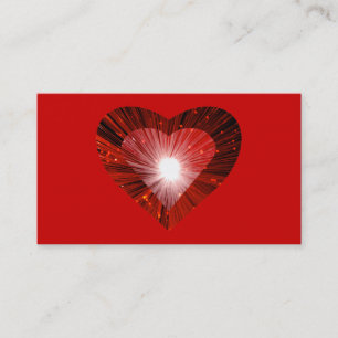 Red Heart 'heart' Visitenkarte rot