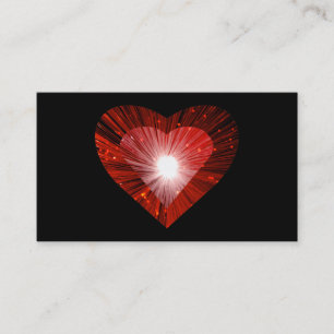 Red Heart 'Herz' Visitenkarte schwarz