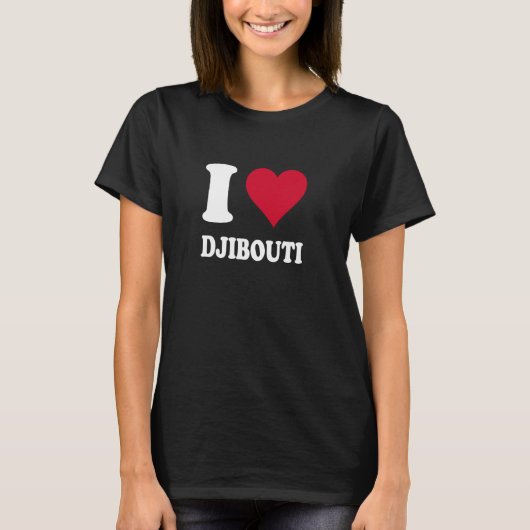 Red Heart I Liebe Djibouti T-Shirt (Vorderseite)