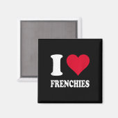 Red Heart I Liebe Franchise Magnet (Vorderseite/Rückseite)