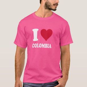 Red Heart I Liebe Kolumbien T-Shirt