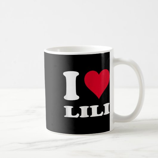 Red Heart I Liebe Lili Kaffeetasse (Rechts)