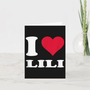 Red Heart I Liebe Lili Karte