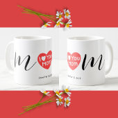 Red Heart I Liebe Sie Mama Muttertag Kaffeetasse