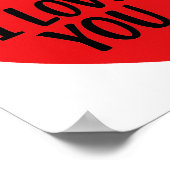 Red Heart “I LOVE YOU” – Romantic Minimalist Desig Poster (Ecke)