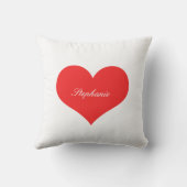 Red Heart Individuelle Name Monogramme Geschenk fü Kissen (Rückseite)