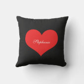 Red Heart Individuelle Name Monogrammgeschenk für Kissen (Rückseite)