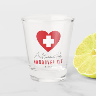 Red Heart Junggeselinnen-Abschied Hangover Schnapsglas