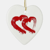 Red Heart Just Married Ornament (Rechts)