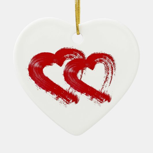 Red Heart Just Married Ornament (Vorne)