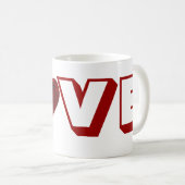 Red Heart Kaffeetasse (VorderseiteRechts)