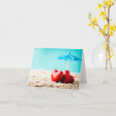 Red heart karte (Gelbe Blume)