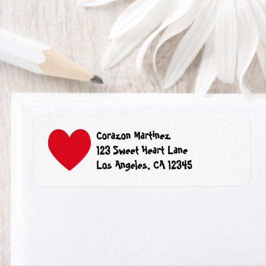 Red Heart Label (Insitu)