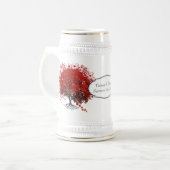 Red Heart Leaf Tree Bierglas (Vorderseite Links)