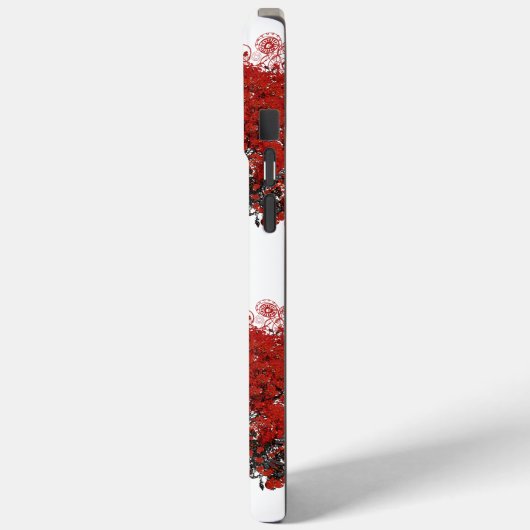 Red Heart Leaf Tree Case-Mate iPhone Hülle (Rückseite / Links)