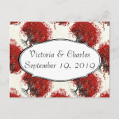 Red Heart Leaf Tree Postkarte (Vorderseite)