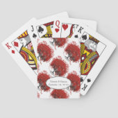 Red Heart Leaf Tree Spielkarten (Rückseite)
