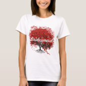 Red Heart Leaf Tree T-Shirt (Vorderseite)