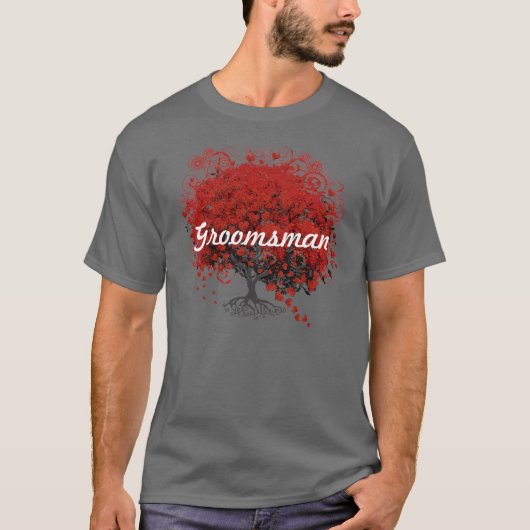 Red Heart Leaf Tree T-Shirt (Vorderseite)