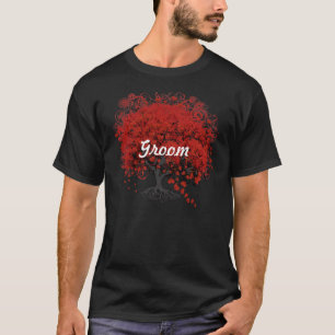 Red Heart Leaf Tree T-Shirt