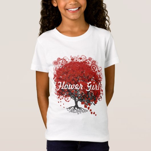 Red Heart Leaf Tree T-Shirt (Vorderseite)