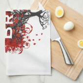 Red Heart Leaf Tree Wedding Handtuch (Viertel Falte)