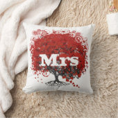 Red Heart Leaf Tree Wedding Kissen (Decke)
