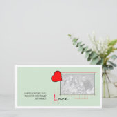 Red Heart Liebe Feiertagskarte (Stehend Vorderseite)