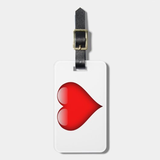 Red Heart Liebe Gepäckanhänger (Vorderseite vertikal)