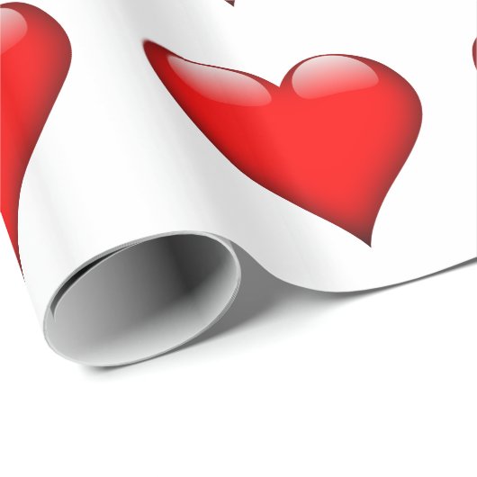 Red Heart Liebe Geschenkpapier (Rolleneckpunkt)