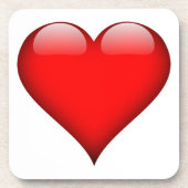 Red Heart Liebe Getränkeuntersetzer (Vorderseite)