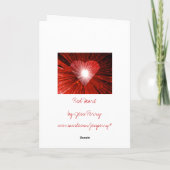 Red Heart "Liebe" Grüße Karte (Rückseite)