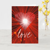 Red Heart "Liebe" Grüße Karte (Gelbe Blume)