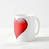 Red Heart Liebe Kaffeetasse (VorderseiteRechts)