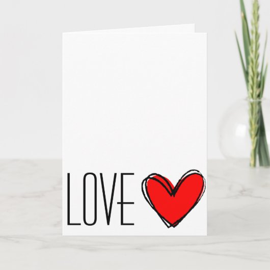 Red Heart LIEBE Karte (Vorderseite)