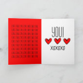 Red Heart LIEBE Karte (Innenseite)